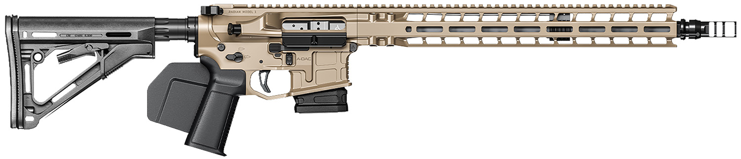 Radian Weapons R0601 Model 1 Carbine *CA Compliant 223 Wylde 10+1 16", FDE Billet Rec/M-Lok Handgaurd, Paddle Grip & Fixed CTR Stock, Dead Air Keymo Flash Hider, Ambi Controls, Vertex Trigger 3 Radian Weapons R0601 Model 1 Carbine *CA Compliant 223 Wylde 10+1 16", FDE Billet Rec/M-Lok Handgaurd, Paddle Grip & Fixed CTR Stock, Dead Air Keymo Flash Hider, Ambi Controls, Vertex Trigger