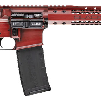 Black Rain Ordnance BROWTPRB Spec 15+ We The People 5.56x45mm NATO 30+1 16", Red Battleworn with Deep Engraving, 15" Slim M-LOK, Magpul Grip/Carbine Stock, Castle Flash Hider