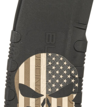 Black Rain Ordnance MAG30PUNISHW/FLAG Magazine  30rd 223 Rem/5.56 NATO Punisher American Flag Engraving Fits AR-15 Platform