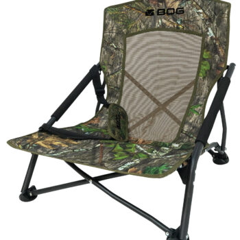 Bog-Pod 1134444 Snood  Low-Profile Chair, 4 Legs, Mossy Oak Camo, Steel Frame, Carry Strap