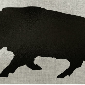 EZ-Aim 15801 Boar Adhesive Thermal ID Paper 24" x 12" Black/Gray