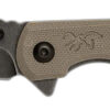 Browning 3220512 Branded Rock EDC 3" Folding Wharncliffe Plain Black Stonewashed 7Cr17MoV SS Blade, Flat Dark Earth G10 Handle 1 161428