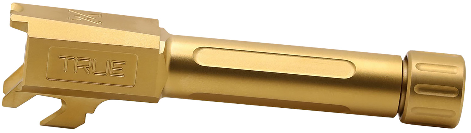 True Precision Inc TPSHCBXTG Springfield 9mm Luger 3.10" Threaded Gold TiN Stainless Steel, Fits Springfield Hellcat 3 True Precision Inc TPSHCBXTG Springfield 9mm Luger 3.10" Threaded Gold TiN Stainless Steel, Fits Springfield Hellcat