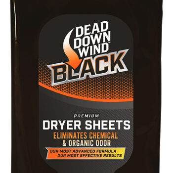 Dead Down Wind 117019 Black Premium Dryer Sheets Odor Eliminator Unscented Scent Dryer Sheet 40 Count