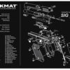 TekMat TEKR17SIGP220 Sig Sauer P220 Cleaning Mat Black/White Rubber 11"x17" Sig Sauer P220 Parts Diagram 2 163976