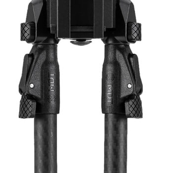 Mdt Sporting Goods Inc 105560BLK GRND-POD  Black Aluminum, 4.5"-9.0", Spiked Feet, Fits Picatinny Rail