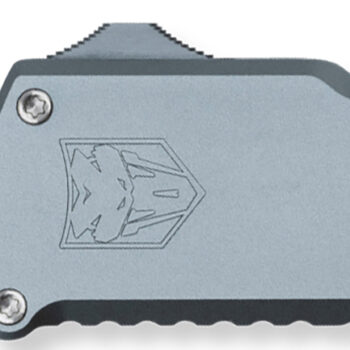 CobraTec Knives  Utility  OTF 3.38" Gray Aluminum Handle