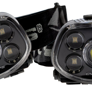 Cyclops CYC-HLFXP-2PK Force XP LED Headlamp  Black 3.2/5.5/15/350 Lumens Red/Green Cree LED
