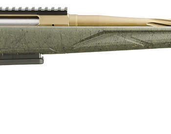Ruger 46934 American II Predator Full Size 6mm Creedmoor 3+1 22" Burnt Bronze Cerakote Spiral Fluted Threaded Barrel & Alloy Steel Receiver w/Picatinny Rail, Green Splatter Adj LOP Synthetic Stock