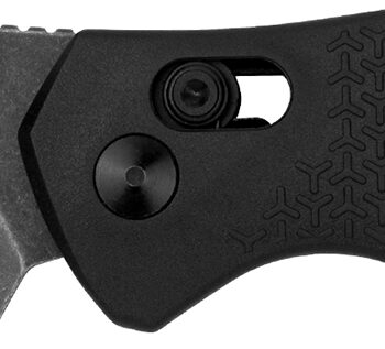 Kershaw 8337 Craze  EDC 2.35" Folding Reverse Tanto Plain Blackwash 8Cr13MoV SS Blade, Black Textured GFN Handle