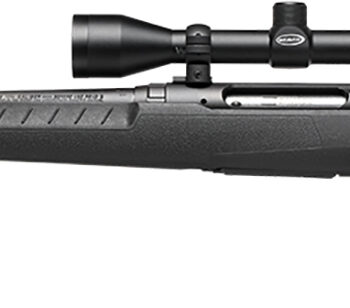 Savage Arms 32014 Axis XP Combo 243 Win 4+1 22" Matte Black Button Rifled Barrel, Matte Black Drilled & Tapped Carbon Steel Receiver, Fixed Sporter Black Synthetic Stock, Weaver 3-9x40mm, Left Hand