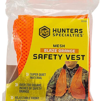 Hunters Specialties HS02006 Safety Vest  OSFA Chest Orange Mesh