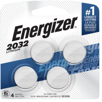 Energizer 2032BP4C3 CR2032 Lithium Battery  Silver 3.0 V 235 mAh, Qty (4) Single Pack