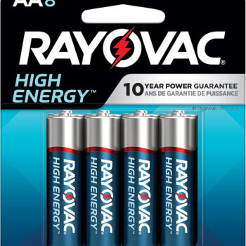Rayovac 8158T03 AA Batteries  1.5 Volts Alkaline 2,700 mAh Pkg of 8