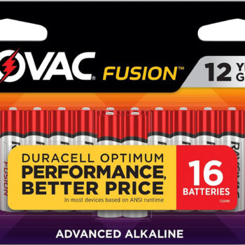 Rayovac 82416T02 AAA HIGH ENREGY Alkaline Batteries  Silver/Blue 1.5 Volts 1,123 mAh (16) Single Pack