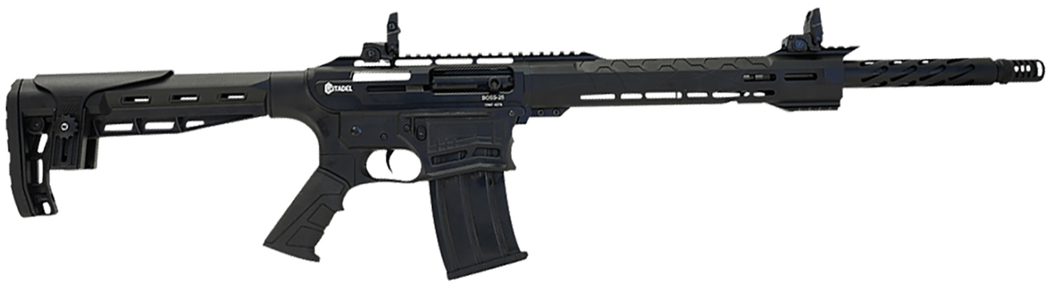 Citadel CBOSS2512CA Boss 25 *CA Compliant 12 Gauge Semi-Auto 3" 5+1 20" Matte Black Steel Barrel, Matte Black Picatinny Rail Receiver, Picatinny Rail Forend, Black Synthetic Stock, Black Polymer Grip 3 Citadel CBOSS2512CA Boss 25 *CA Compliant 12 Gauge Semi-Auto 3" 5+1 20" Matte Black Steel Barrel, Matte Black Picatinny Rail Receiver, Picatinny Rail Forend, Black Synthetic Stock, Black Polymer Grip