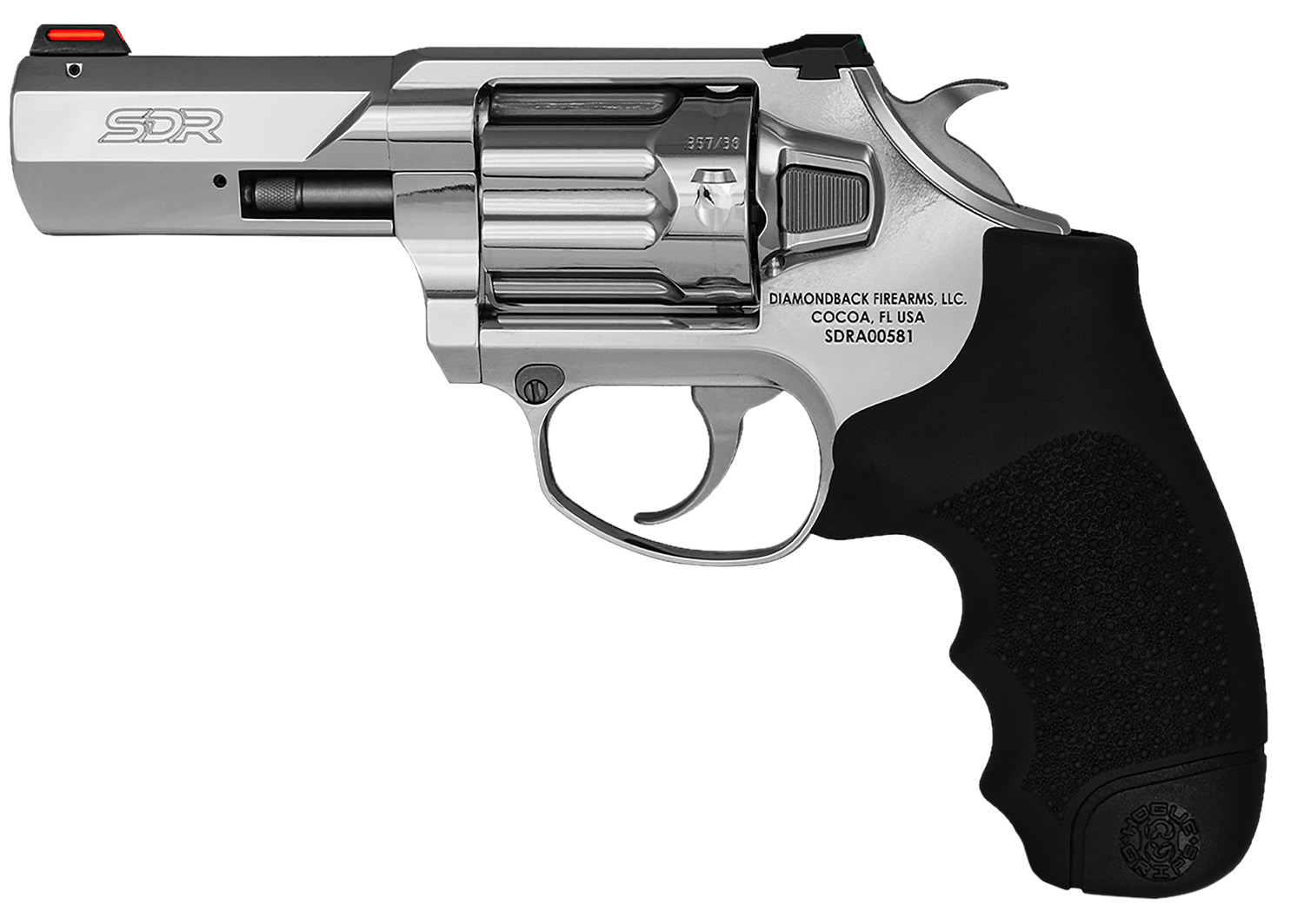 Diamondback DB0700S703 SDR 357 Mag/38 Special +P 6 Shot 3" Polished Stainless Steel Barrel, Cylinder & Frame, Black Hogue Rubber Grip, Exposed Hammer 3 Diamondback DB0700S703 SDR 357 Mag/38 Special +P 6 Shot 3" Polished Stainless Steel Barrel, Cylinder & Frame, Black Hogue Rubber Grip, Exposed Hammer