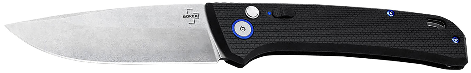 Boker 01BO920 FRND 3.35" Drop Point Plain Stonewashed D2 Steel Blade 4.52" Black Grivory Handle 3 Boker 01BO920 FRND 3.35" Drop Point Plain Stonewashed D2 Steel Blade 4.52" Black Grivory Handle