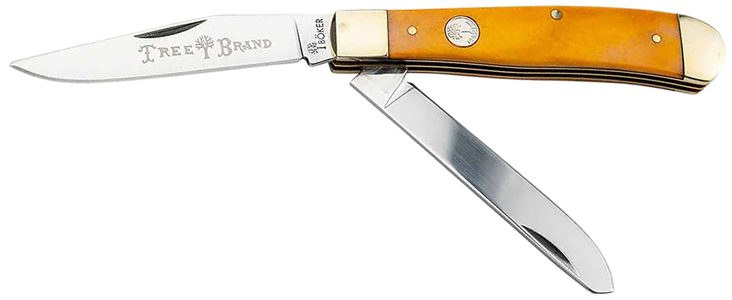 Boker 110835 Trapper Traditional Clip Point/Spey Plain D2 Steel Blade Smooth Yellow Bone Handle 3 Boker 110835 Trapper Traditional Clip Point/Spey Plain D2 Steel Blade Smooth Yellow Bone Handle