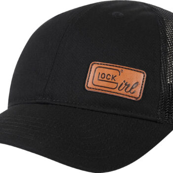 Glock AP96239 Ponytail Hat  Black Leather Glock Girl Patch