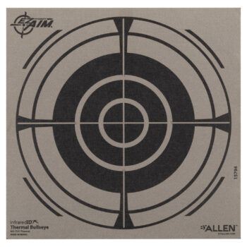 Allen 15794 Thermal Target  Bullseye Hanging Paper 8" x 8" Black/Gray