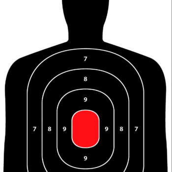 Pro-Shot SILH8PK SplatterShot  Hanging Heavy Paper 12" x 18" Black/Red 8 Pack