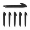 Outdoor Edge RRSF30K6C 3" Sheepsfoot Plain Black Oxide 420J2 SS Blade 6 Blades 1 177019