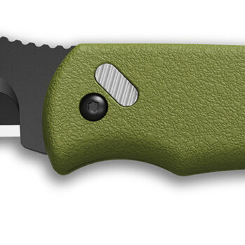 Outdoor Edge RMG222C RazorMini  2.20" Folding Plain 420J2 SS Blade OD Green ABS Polymer Handle
