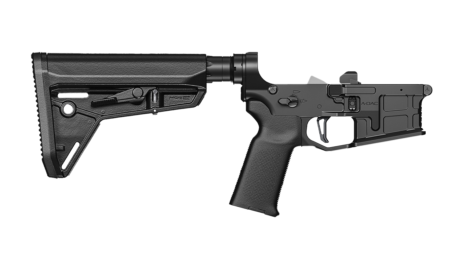 Radian Weapons R0847 A-DAC 15 Lower Receiver SBA3 Flat trigger Radian Black 3 Radian Weapons R0847 A-DAC 15 Lower Receiver SBA3 Flat trigger Radian Black