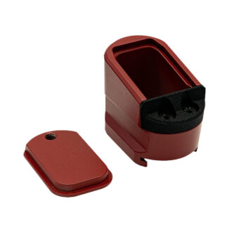 Shield Arms MPME5RED Magazine Extension  5rd Compatible w/ Shield Arms M&P 2.0 Red Anodized Aluminum