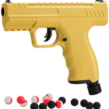 Beeman 6055 Projectile Launcher Yellow CO2 50 Cal, 8 Pepper Balls, 8 Steel Balls