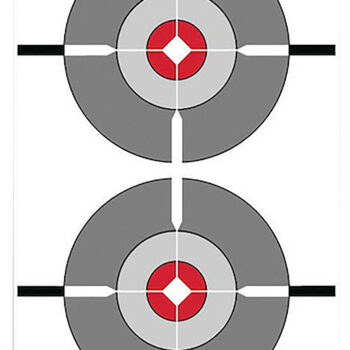 Birchwood Casey BC-37207 EZE-Scorer  Double Bullseye Hanging Paper 12" x 18" Gray/Red 10 Pack