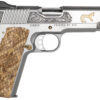 Cnc Firearms CNCRATTLER Kimber 1911 Rattler Sports South Exclusive 45 ACP Stainless Barrel, Stainless w/Gold Plating Steel Engraved/Serrated Slide & Frame w/Beavertail, Genuine Snakeskin Grip 2 180670