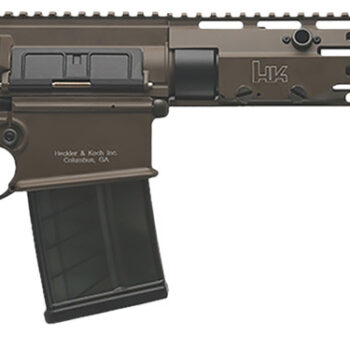 HK 81001206 MR762 A4 7.62x51mm 10+1 16.50" Black Threaded Barrel, Patriot Brown Picatinny Rail Receiver, M-LOK Handguard, 6 Position Black Synthetic Stock, Black Finger Grooved Grip, Ambidextrous