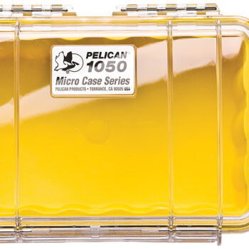 Pelican 1050027100 Micro Case  Yellow/Clear Polycarbonate 7.99" Long