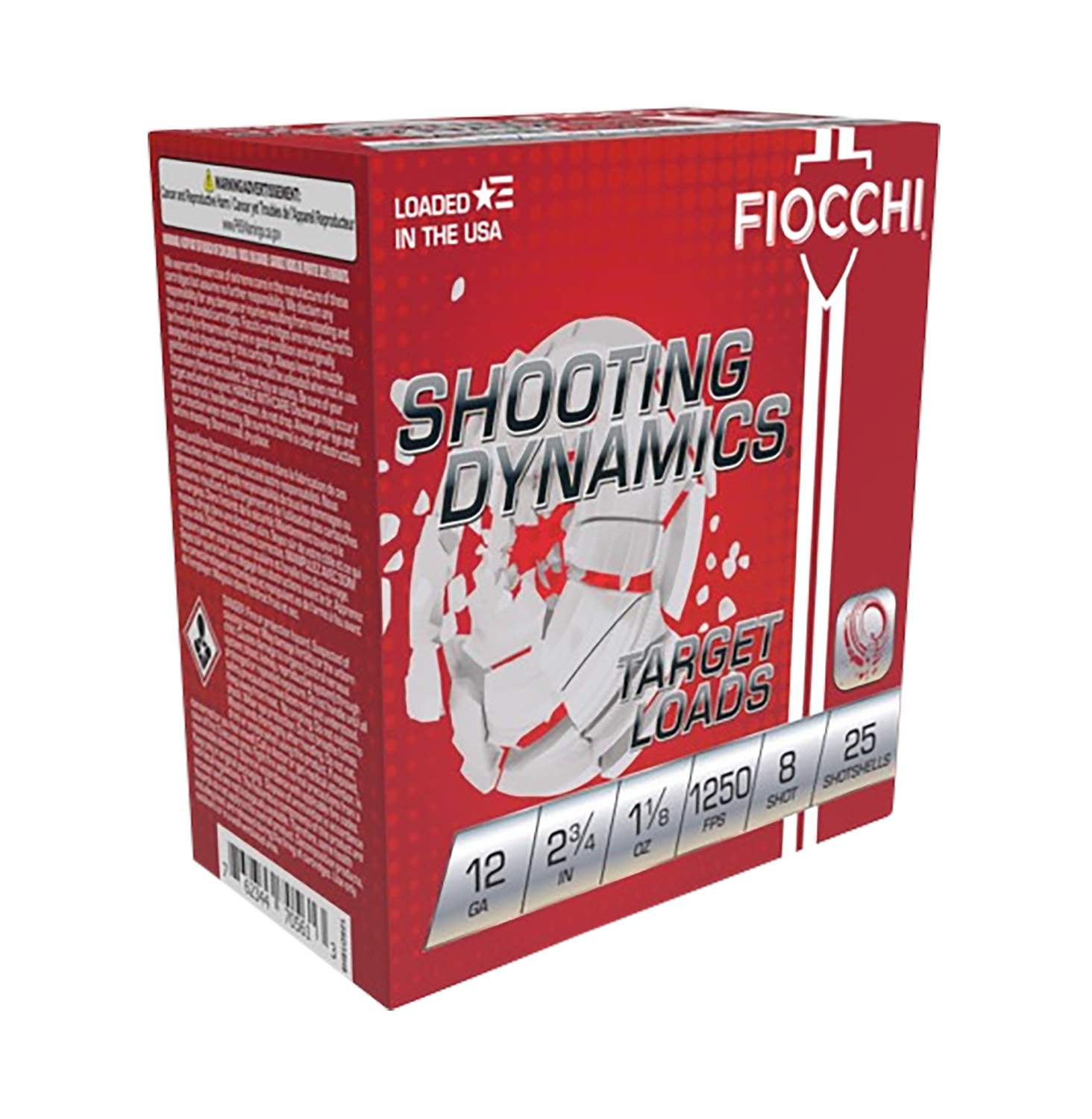 Fiocchi 12SD18X8 Shooting Dynamics 12Gauge 2.75" 1 1/8oz 8Shot 25 Per Box/10 Case 3 Fiocchi 12SD18X8 Shooting Dynamics 12Gauge 2.75" 1 1/8oz 8Shot 25 Per Box/10 Case