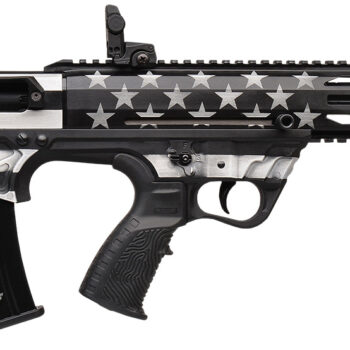 Gforce Arms GFY1USG GFY-1 USA 12 Gauge Semi-Auto 3" 5+1 18.50" Black Threaded Barrel, B&W American Flag Aluminum Receiver w/Picatinny Rail, B&W American Flag Bullpup Polymer Stock, Black Polymer Grip
