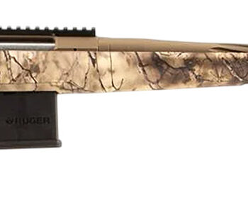 Ruger 46990 American II  Full Size 204 Ruger 10+1 22" Burnt Bronze Cerakote Spiral Fluted Threaded Barrel & Steel Receiver w/Picatinny Rail, Dipped GoWild I-M Camo Adj LOP Synthetic Stock