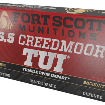 Fort Scott Munitions 65CM-140-SCV2 Tumble Upon Impact (TUI)  6.5Creedmoor 140gr Solid Copper Spun 20 Per Box/10 Case