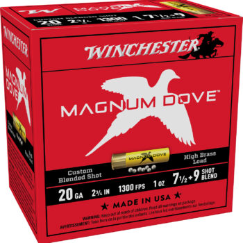 Winchester Ammo MD2079 Magnum Dove  20Gauge 2.75" 1oz 7.5/9Shot 25 Per Box/10 Case