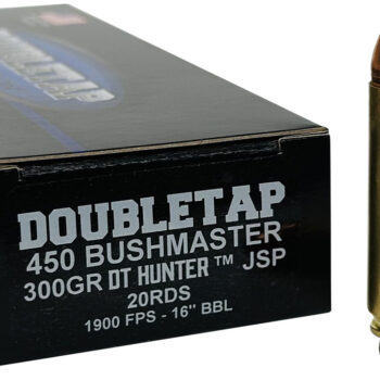 DoubleTap Ammunition 450B300SP   450Bushmaster 300gr Jacketed Soft Point 20 Per Box/25 Case