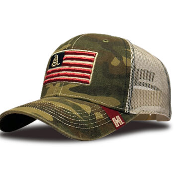 Hornady Gear 33300 Trucker  Camo American Flag Patch