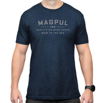 Magpul MAG1112-410-M Go Bang Parts  Navy Heather Cotton/Polyester Short Sleeve Medium