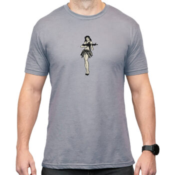 Magpul MAG1117-041-2XL Hula Girl CVC  Stone Gray Heather Cotton/Polyester Short Sleeve 2XL