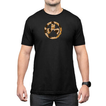 Magpul MAG1527-001-S Raider Camo Icon CVC  Black Cotton/Polyester Short Sleeve Small