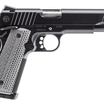Alpha Foxtrot AA27X4ENA-XQBK08-WBS AF1911  Full Size 45 ACP 8+1 5" Stainless Bull Barrel, Black QPQ Stainless Steel Serrated Slide, Black QPQ Stainless Steel Serrated Frame w/Beavertail G10 Grip