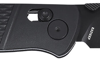 CRKT K431KKP Counterpart  EDC 3.31" Folding Tanto Plain Black Oxide D2 Steel Blade, Black Textured GRN Handle