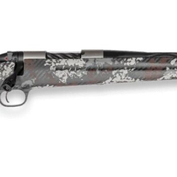 Weatherby MBP01N65RWR3B Mark V Capra 6.5 Wthby RPM 2+1 21" Graphite Black Cerakote Fluted Threaded Barrel Titanium Receiver Drilled & Tapped Receiver Exposed Carbon w/Gray, White & Rust Sponge Accents