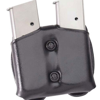 Galco CDM22B CDM Mag Carrier Double Black Leather Belt Loop Belts 1.50-1.75" Wide Compatible w/ Taurus PT140 Ambidextrous Hand