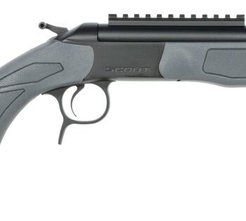 CVA CR4447 Scout  338 ARC 1rd 16.50" Matte Blued Threaded Barrel & Receiver w/DuraSight Rail, Stealth Gray Synthetic Stock